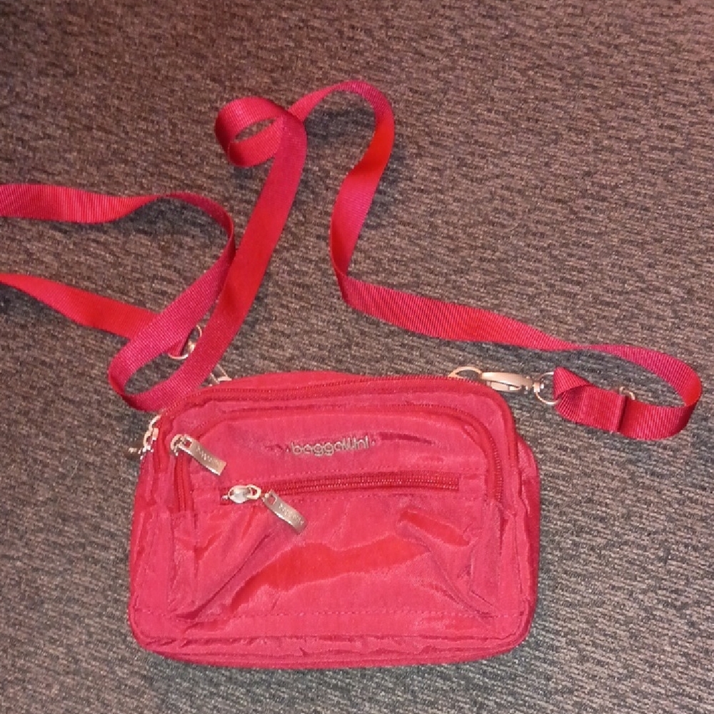 Baggallini Red Crossbody Bag with Adjustable Straps